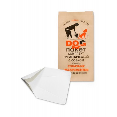 Бумажные пакеты для собак с совком. 10000 шт.